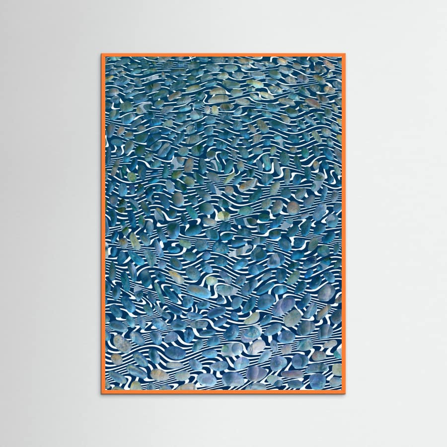 Orange Wood Sitting By the River Poster