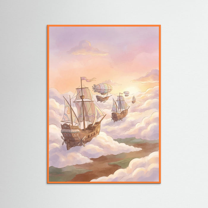 Orange Wood Skyward Journey