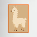 Orange Wood Sleeping Llama