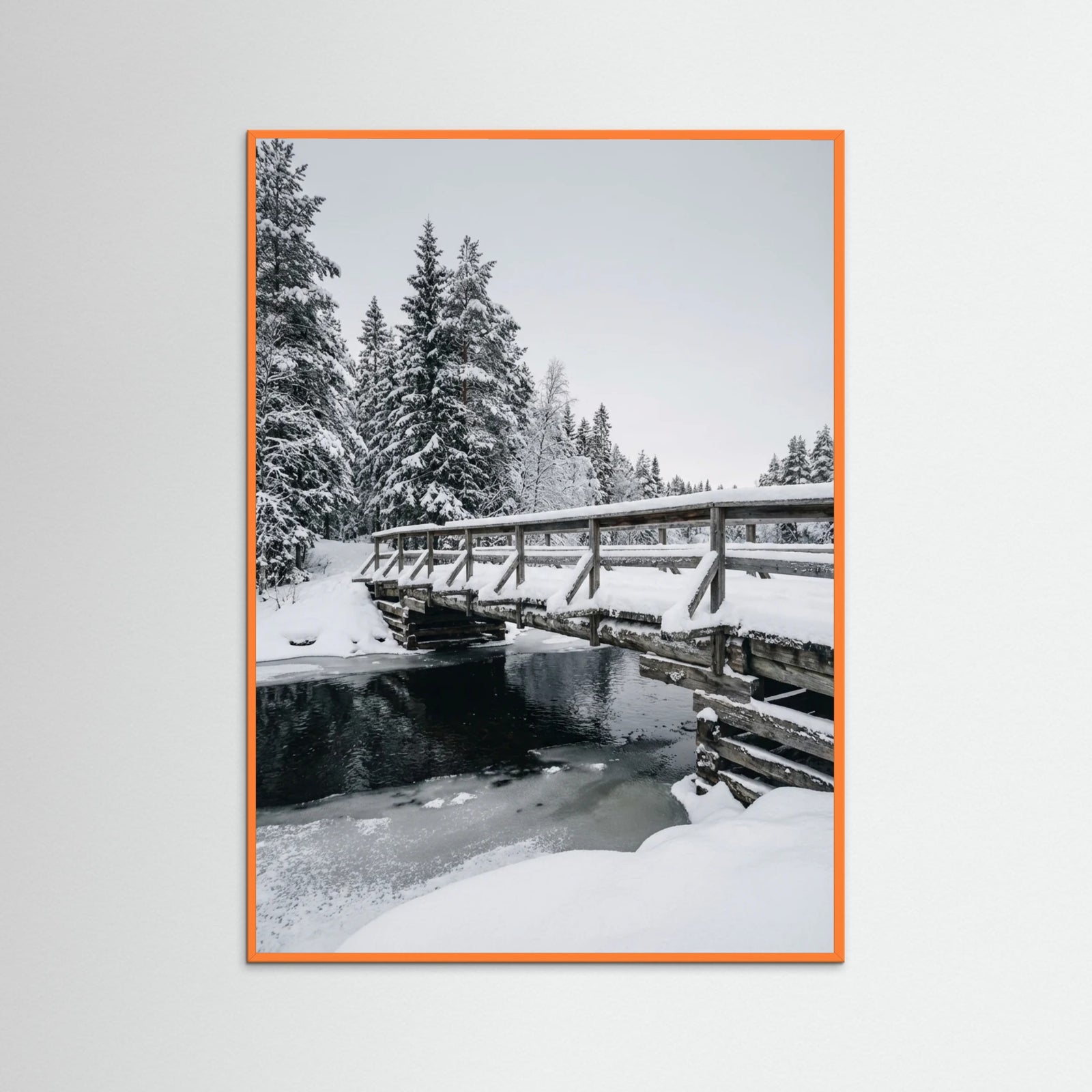 Orange Wood Snowy Sanctuary