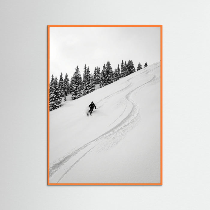 Orange Wood Snowy Serenity