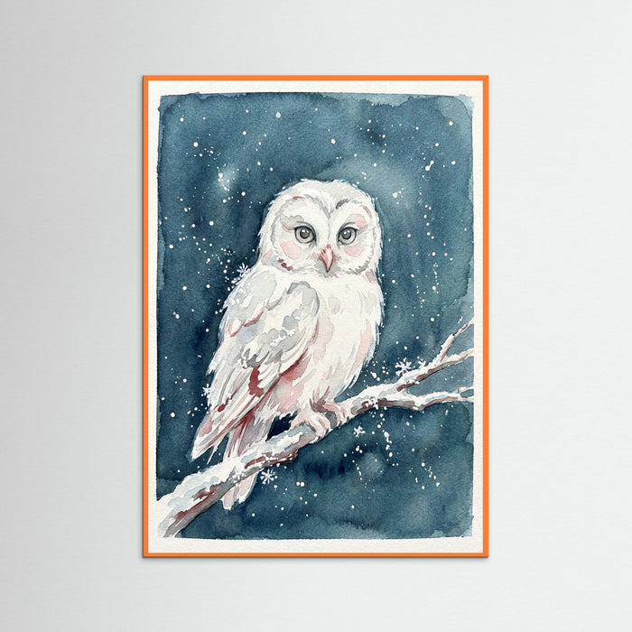 Orange Wood Snowy Winter Rabbit