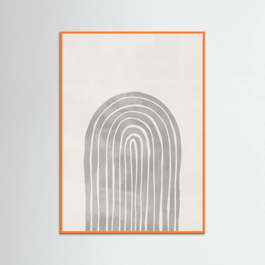 Soft Gray Rainbow Arch Poster – plakat og kunsttryk