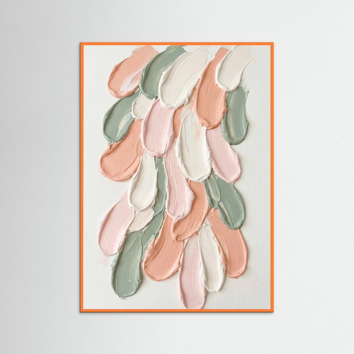 Orange Wood Soft Impasto Blooms