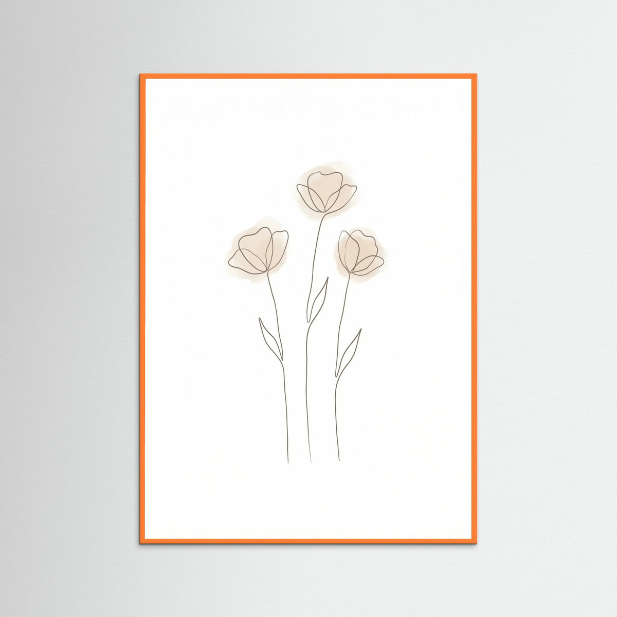 Orange Wood Soft Petal Sketch