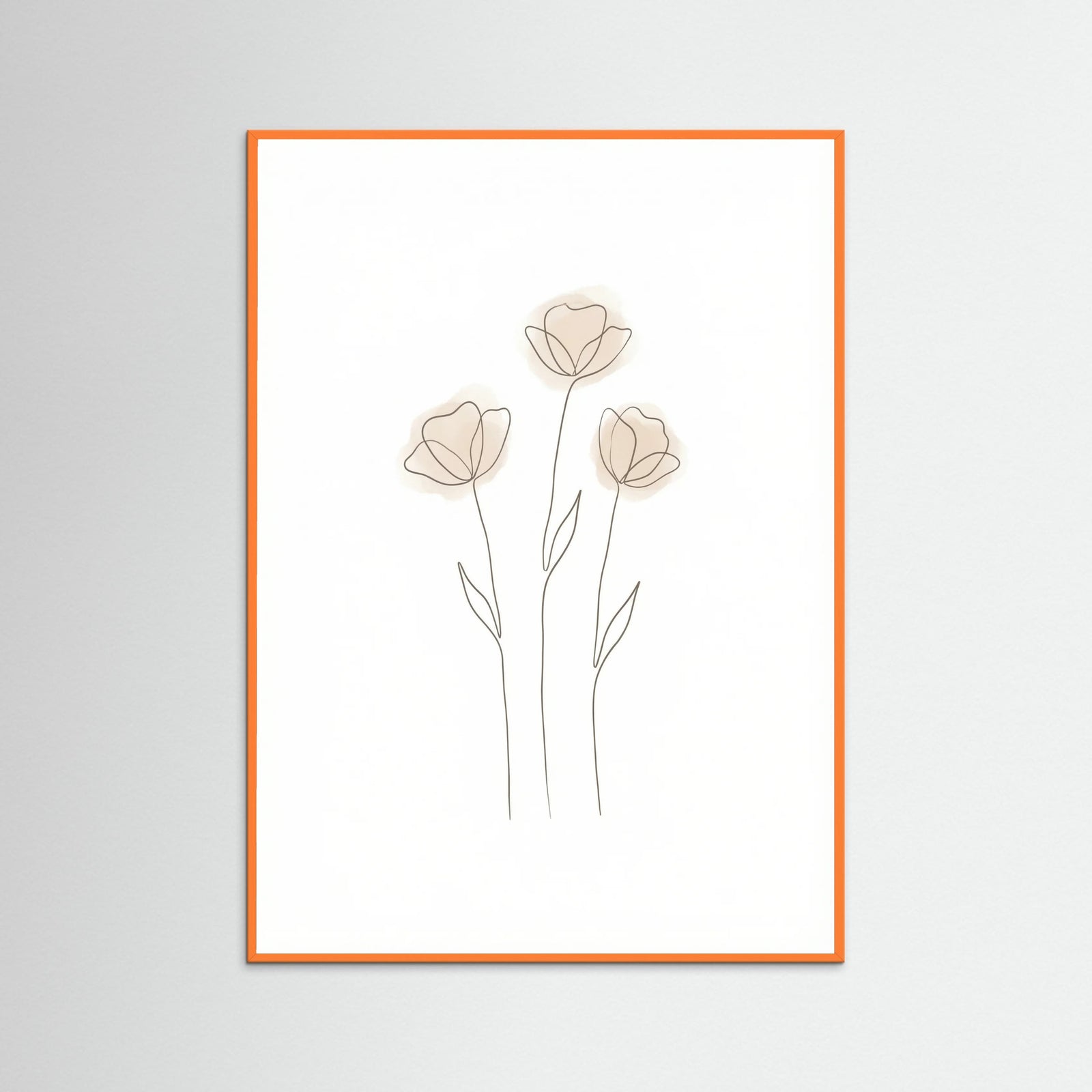 Orange Wood Soft Petal Sketch