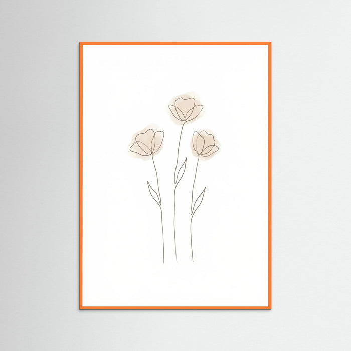 Orange Wood Soft Petal Sketch