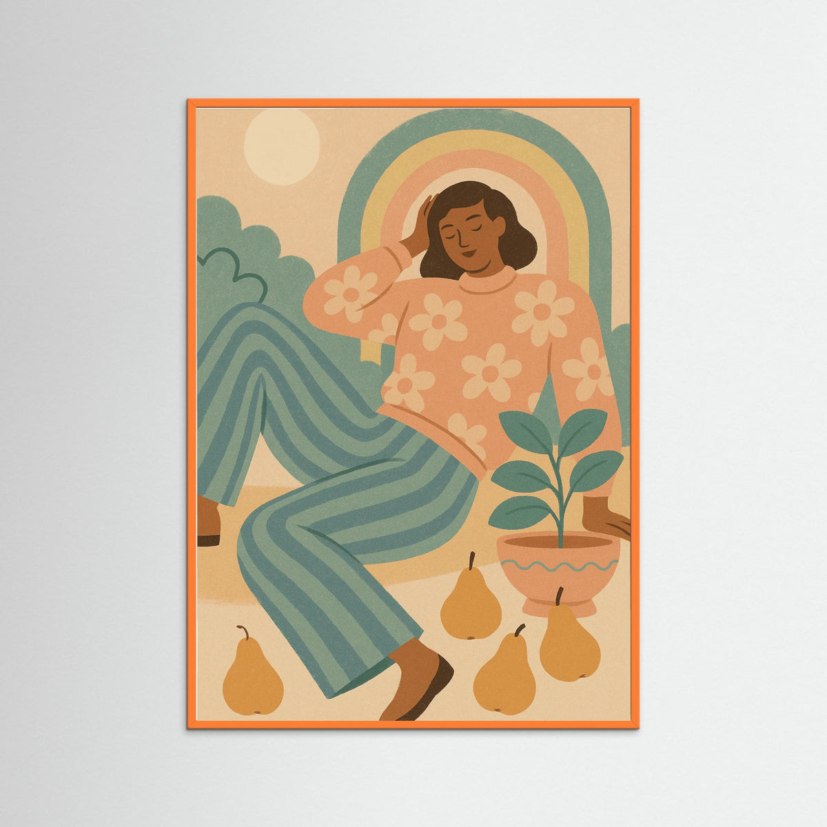 Orange Wood Soft Sunlit Dream