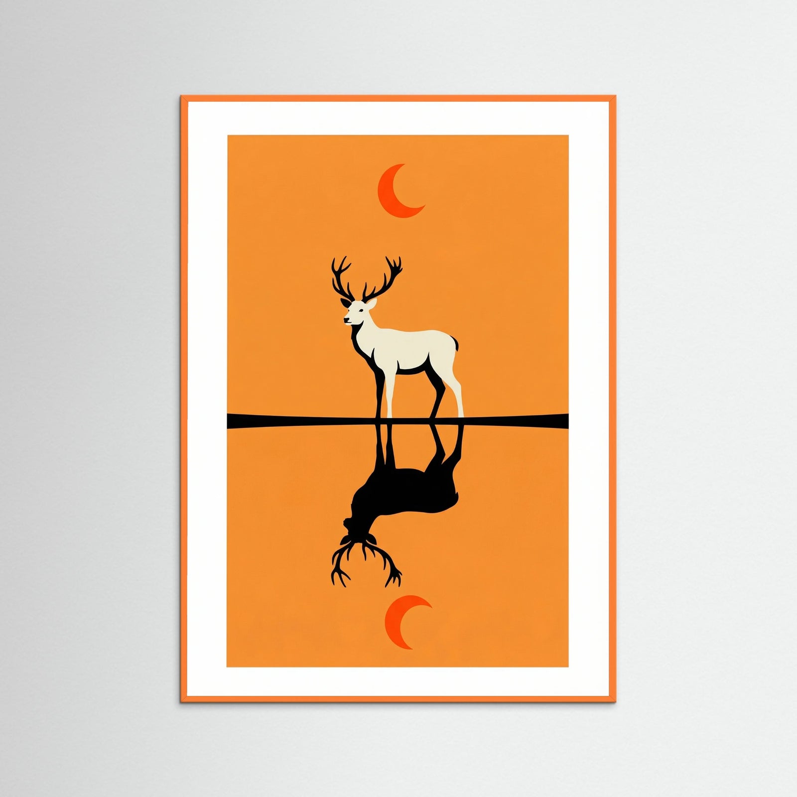 Orange Wood Spotted Reflection