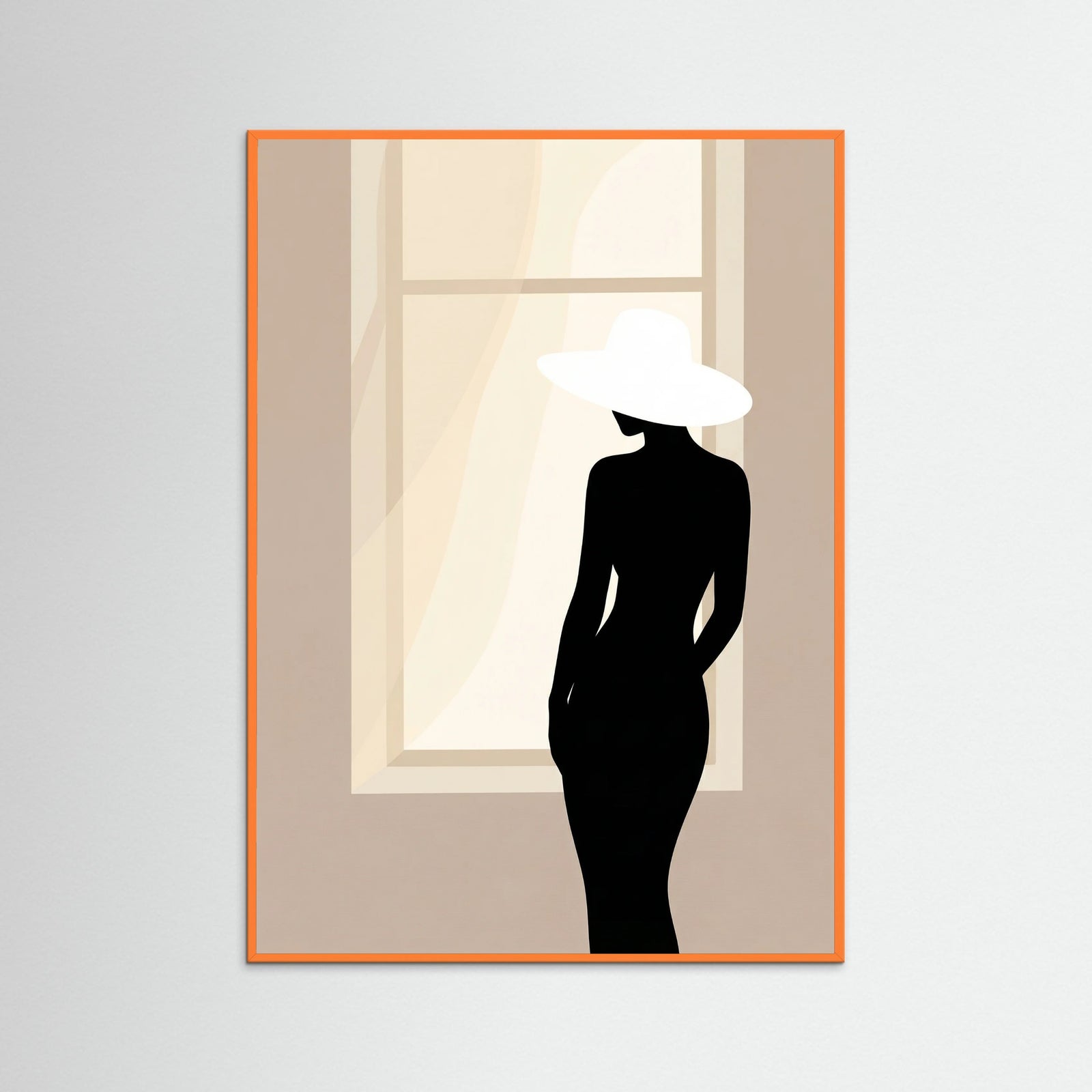 Orange Wood Spring Silhouettes