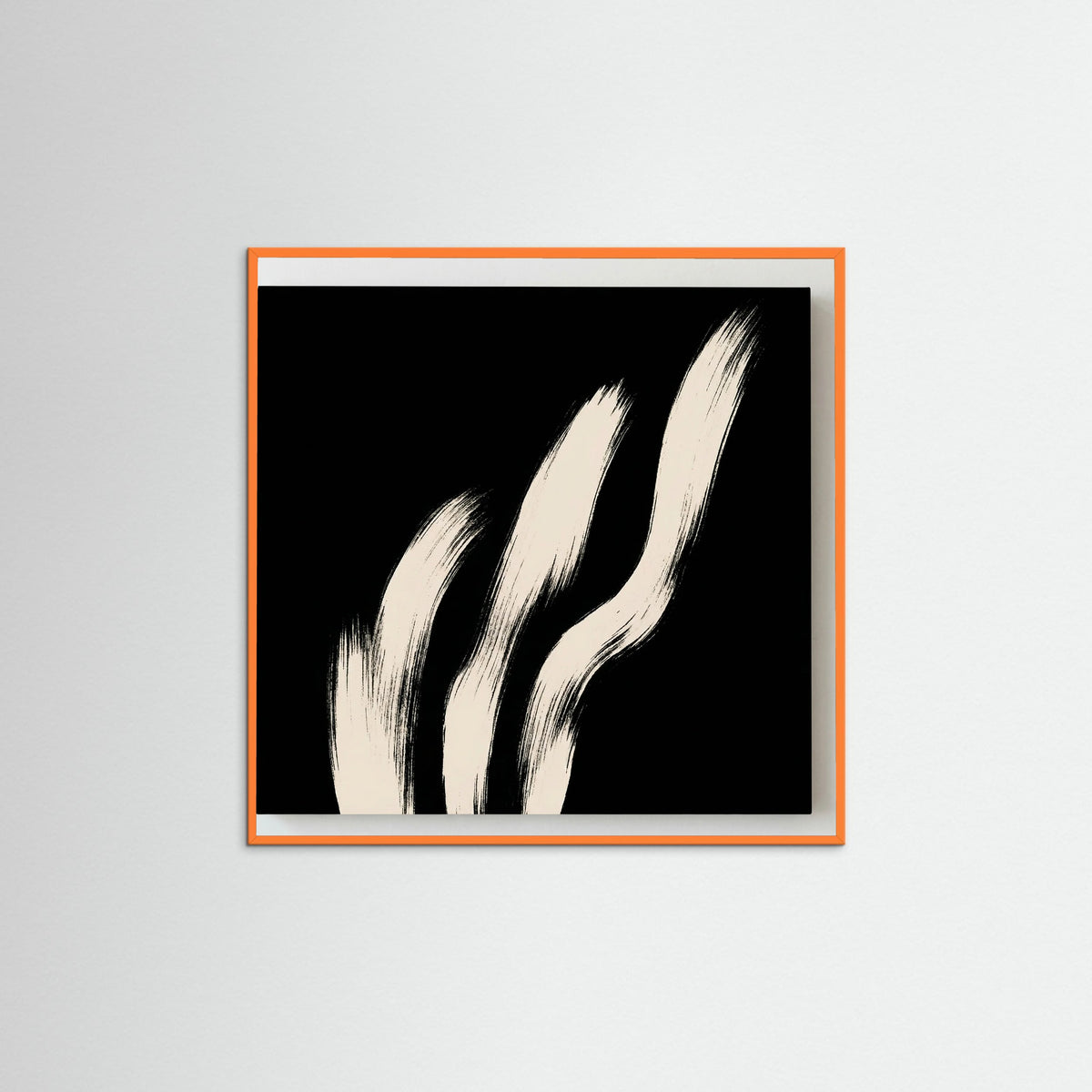 Orange Wood Square Abstract Drift