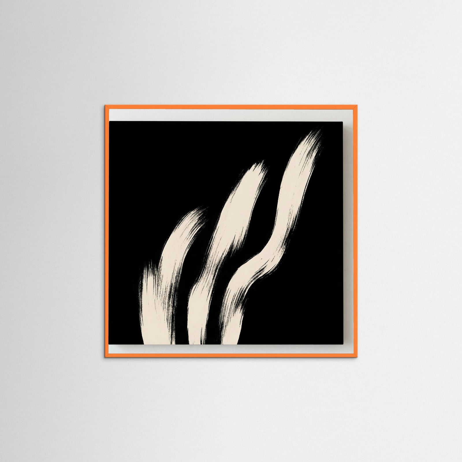 Orange Wood Square Abstract Drift