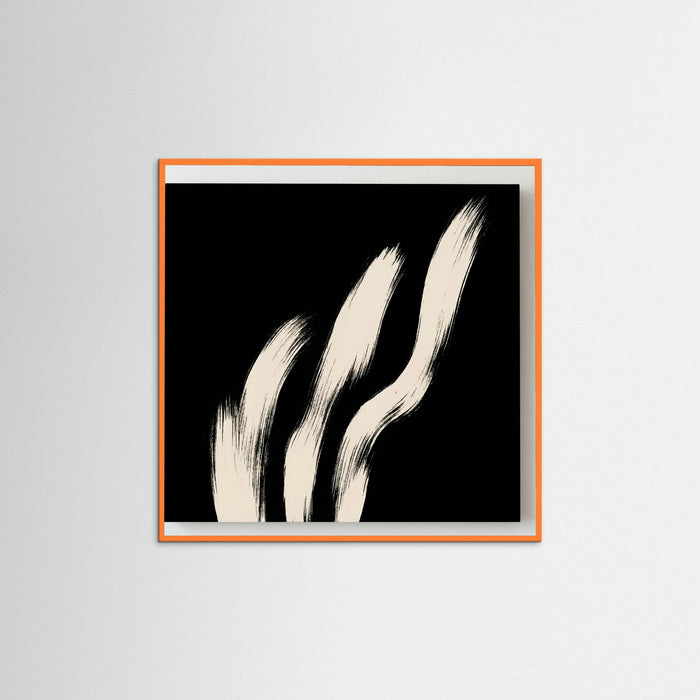 Orange Wood Square Abstract Drift