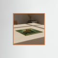 Orange Wood Square Bear Harmony