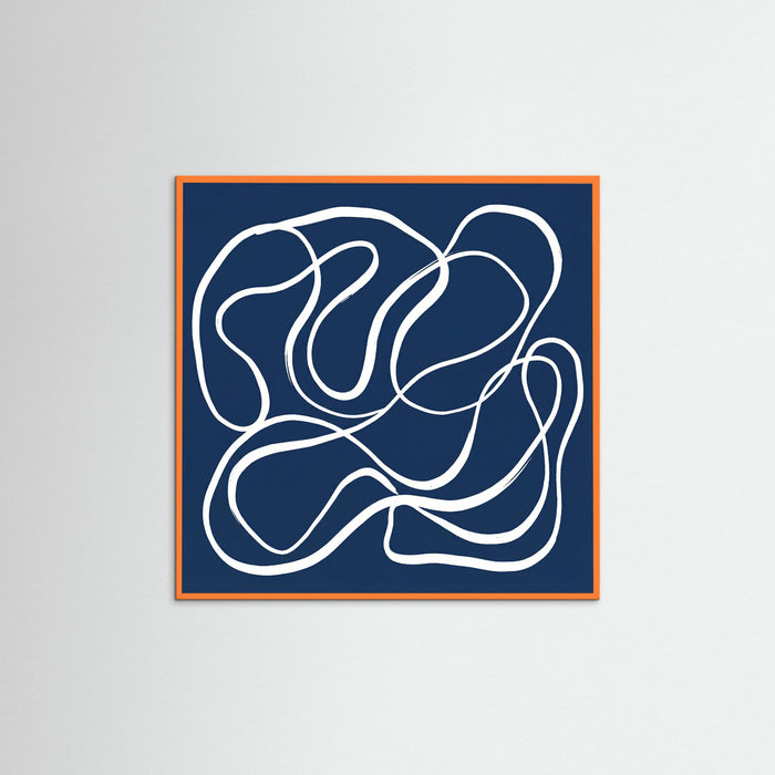 Orange Wood Square Blue Enclosure
