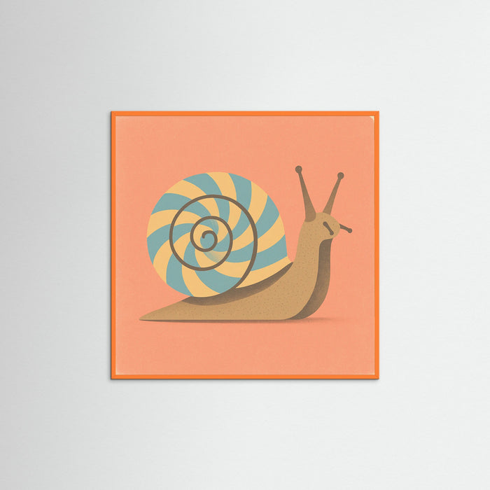 Orange Wood Square Candy Snail