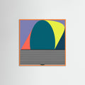 Orange Wood Square Chromatic Geometry