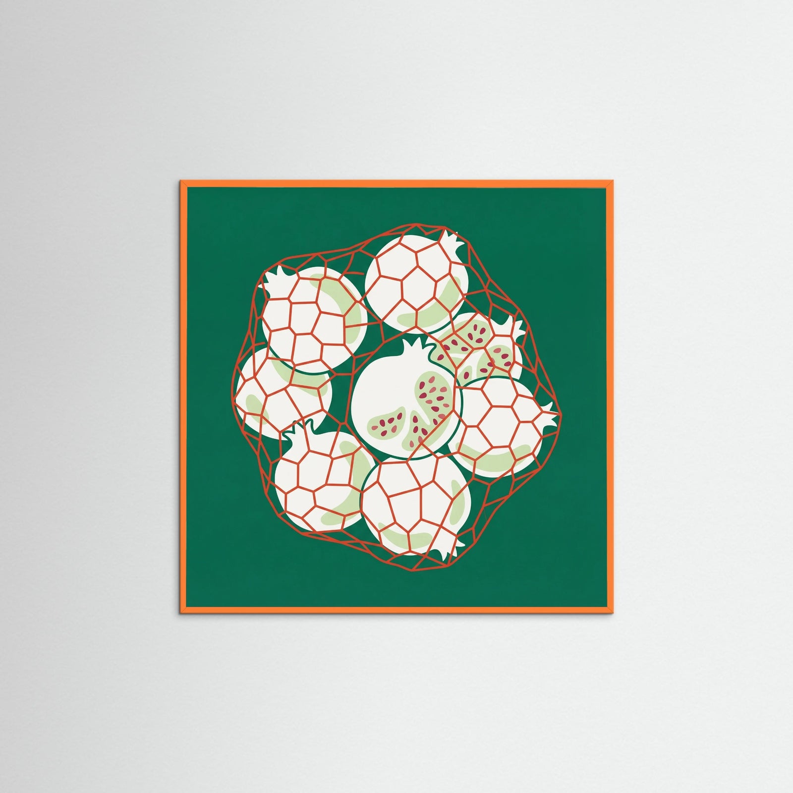 Orange Wood Square Citrus Catch