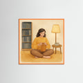 Orange Wood Square Cozy Corner