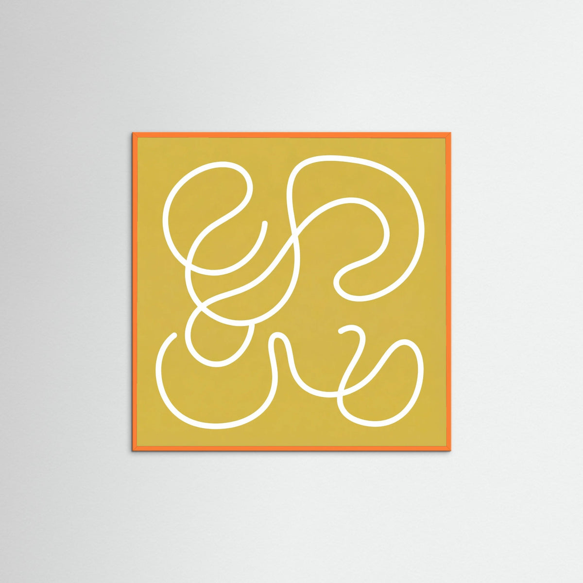 Orange Wood Square Curved Form