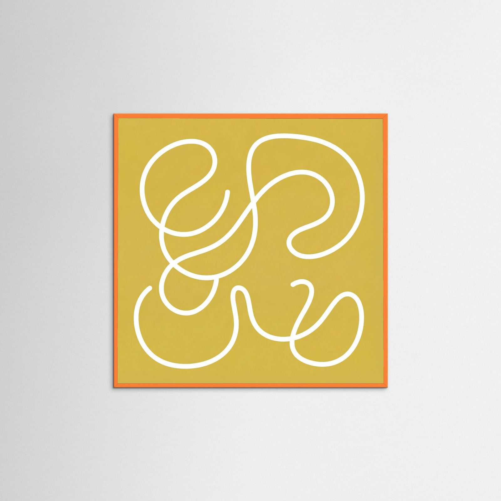 Orange Wood Square Curved Form