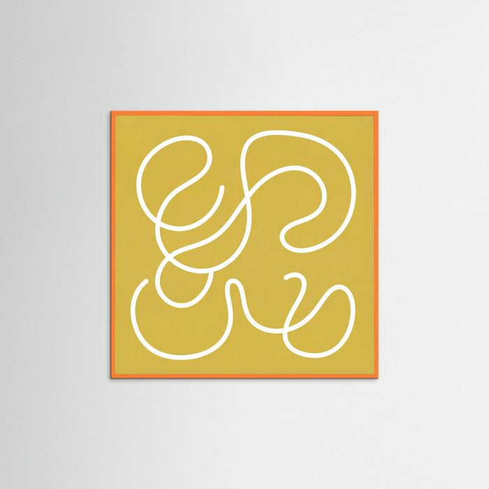 Orange Wood Square Curved Form