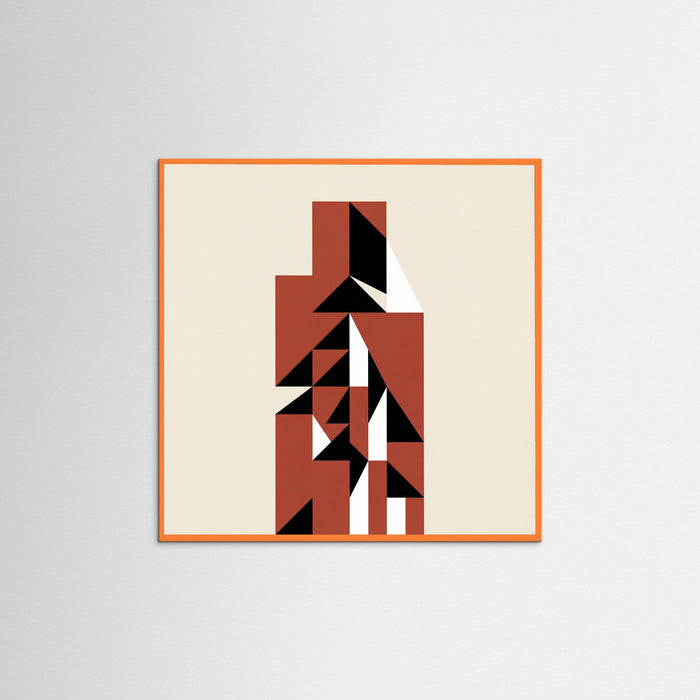 Orange Wood Square Desert Arch