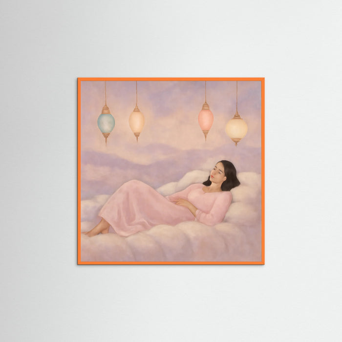 Orange Wood Square Dreamy Repose
