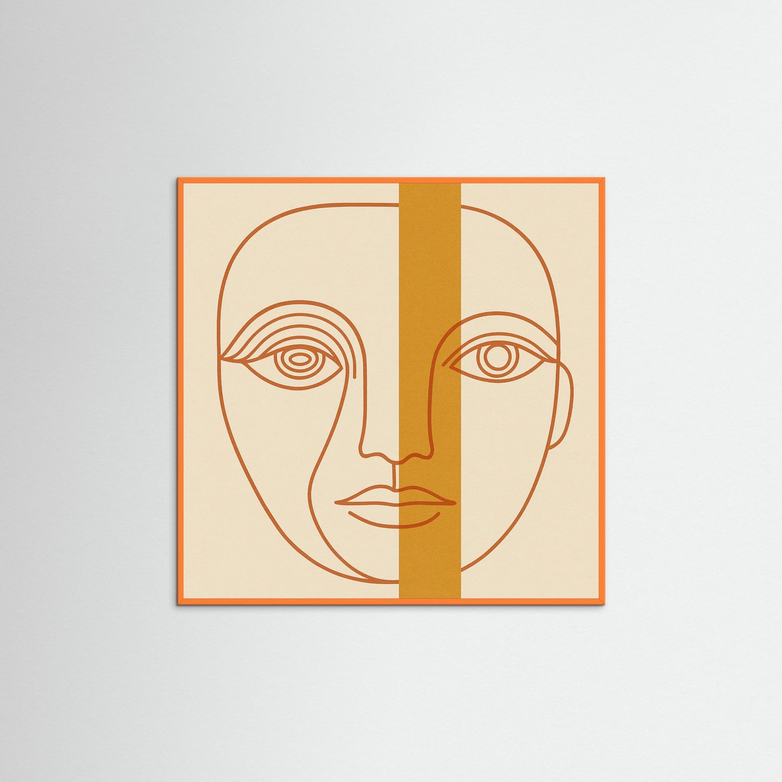 Orange Wood Square Duality Perspective