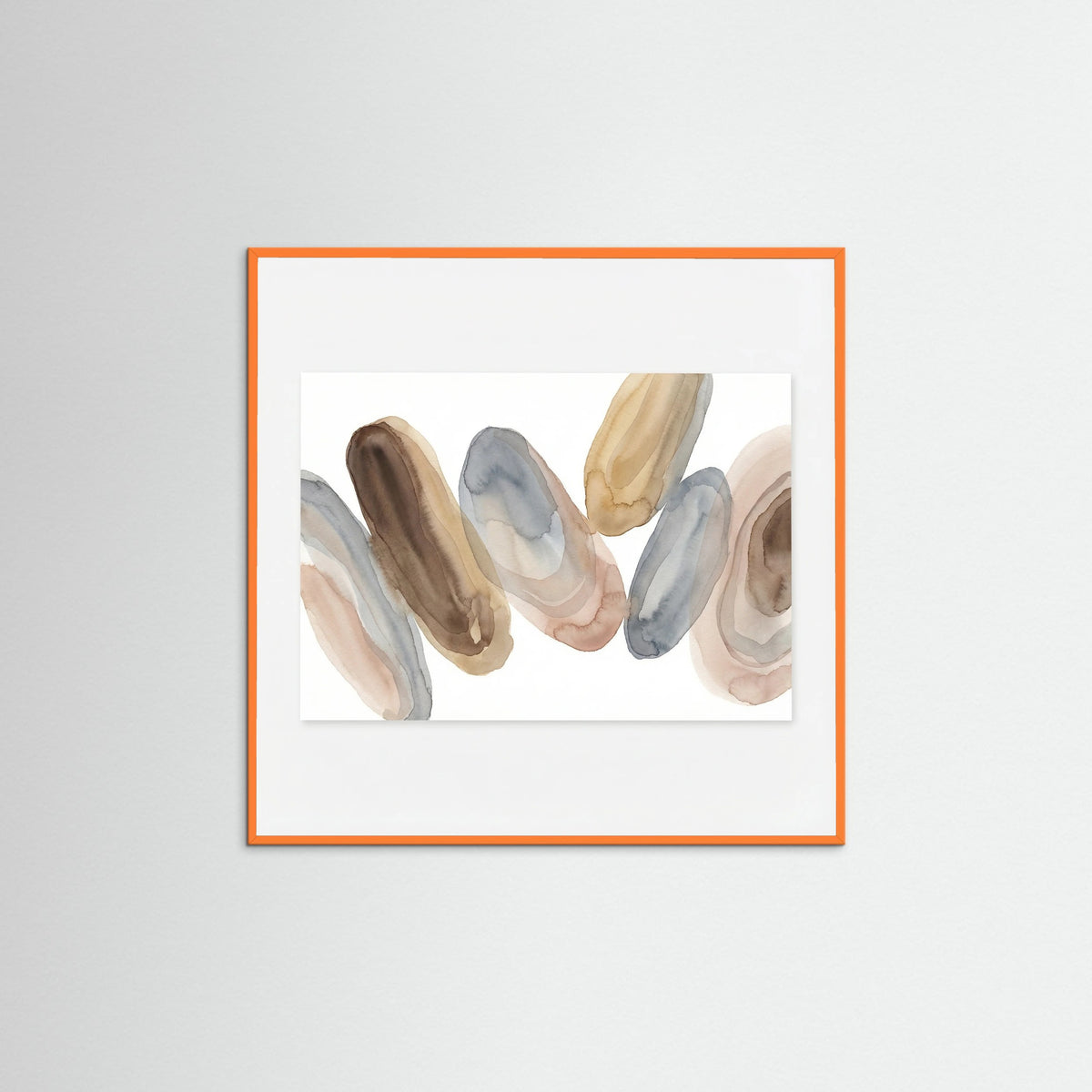 Orange Wood Square Echoing Layers