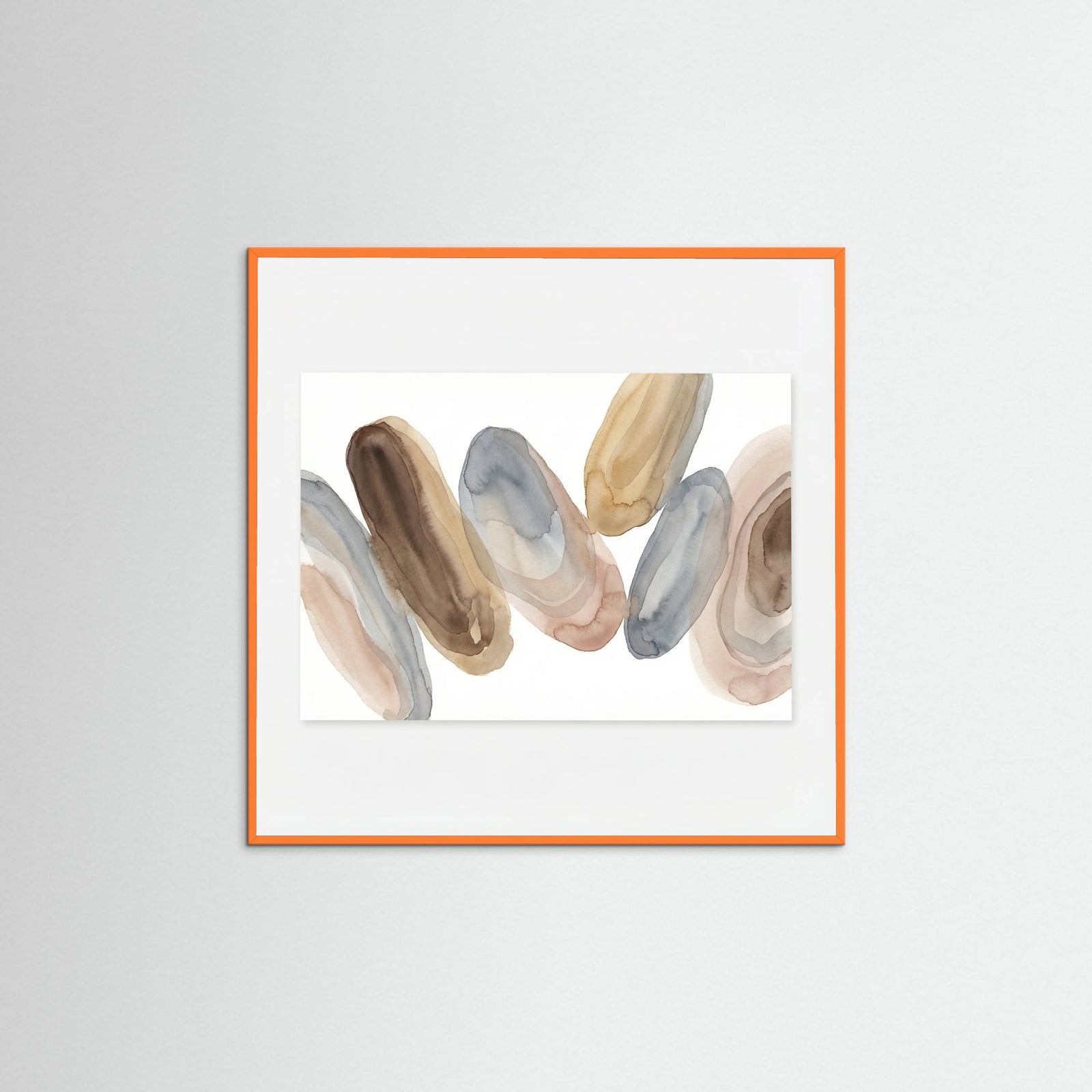Orange Wood Square Echoing Layers