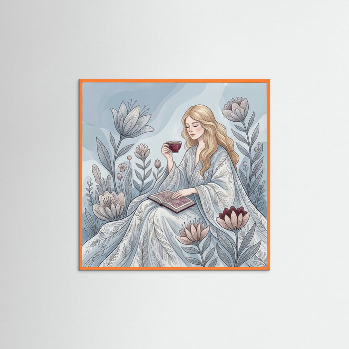 Orange Wood Square Elegant Reverie