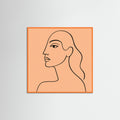Orange Wood Square Elegant Silhouette
