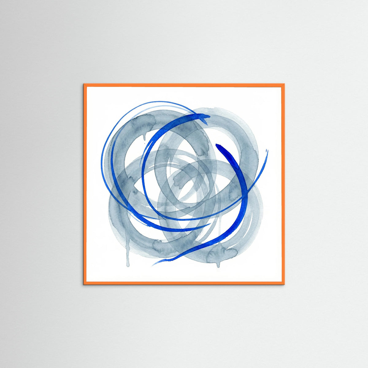 Orange Wood Square Fluid Blue Embrace