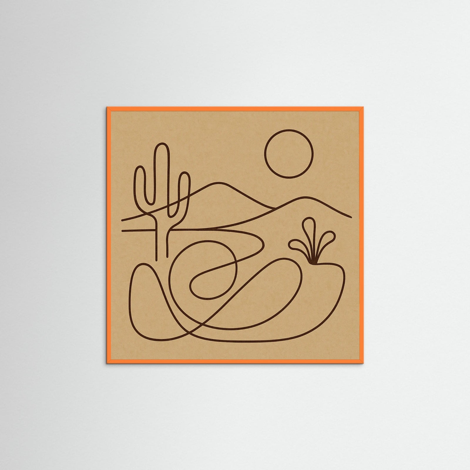 Orange Wood Square Fluid Conversation