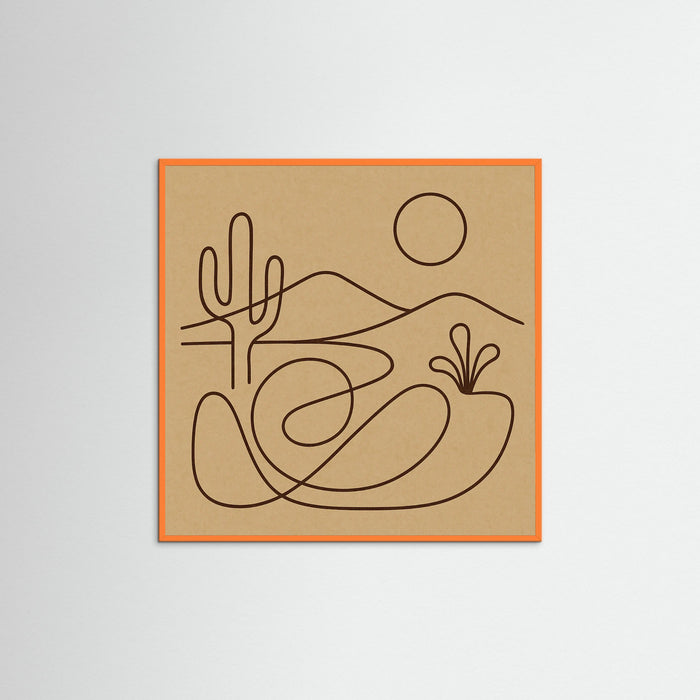 Orange Wood Square Fluid Conversation