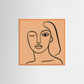 Orange Wood Square Fluid Face