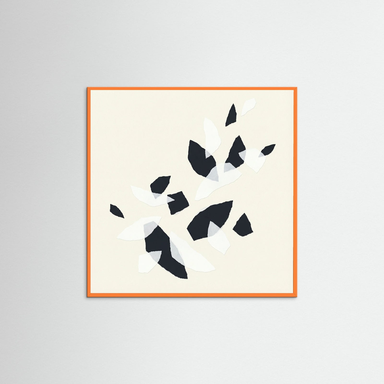 Orange Wood Square Fragmented Flow