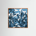 Orange Wood Square Fragmented Harmony