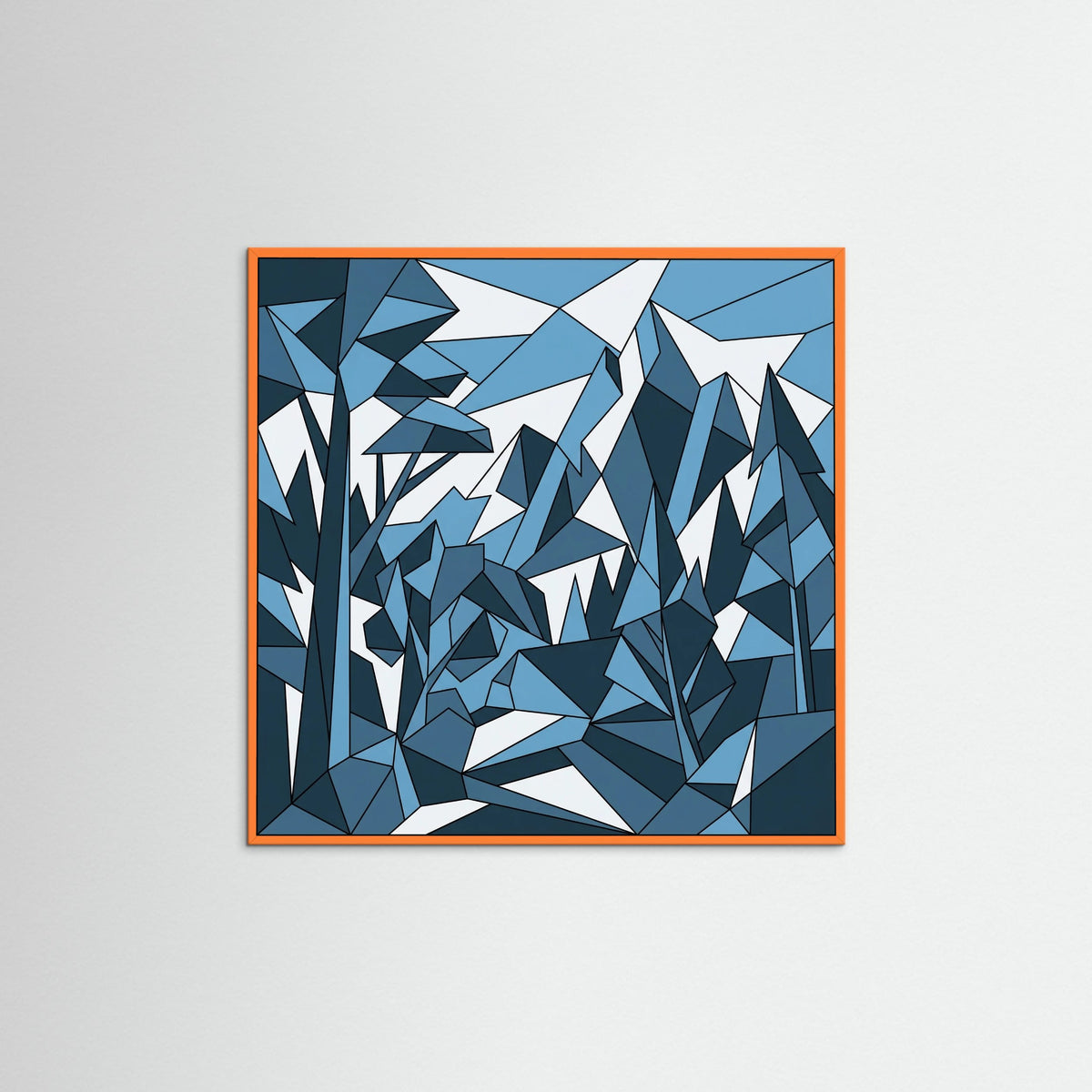 Orange Wood Square Fragmented Harmony