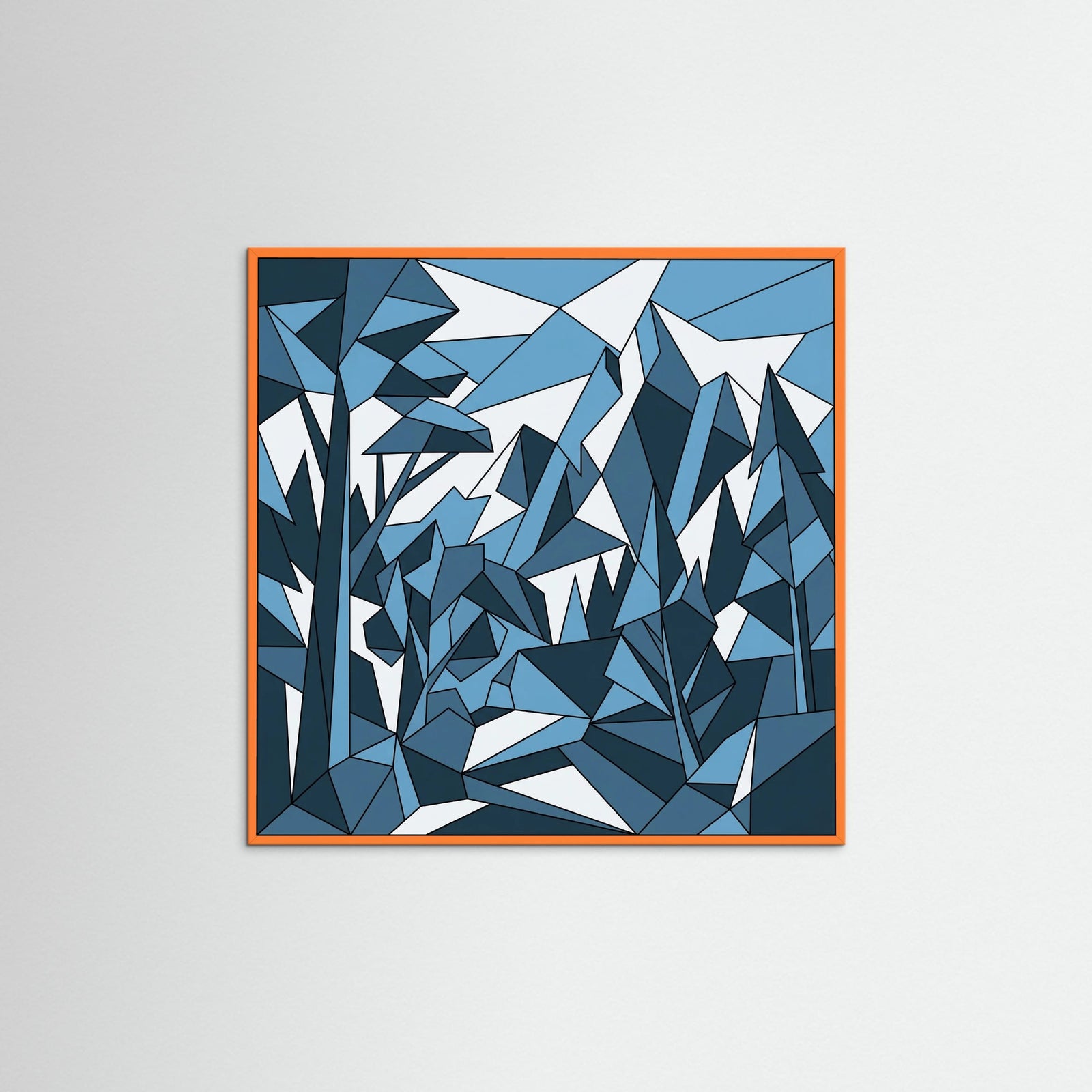 Orange Wood Square Fragmented Harmony