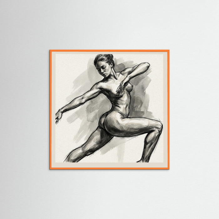 Orange Wood Square Free Feminine Form