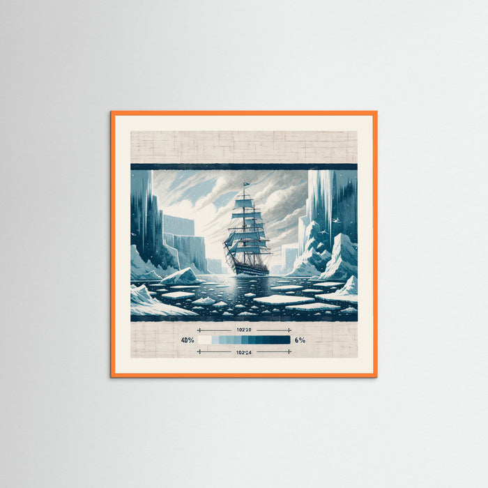 Orange Wood Square Frosted Voyage