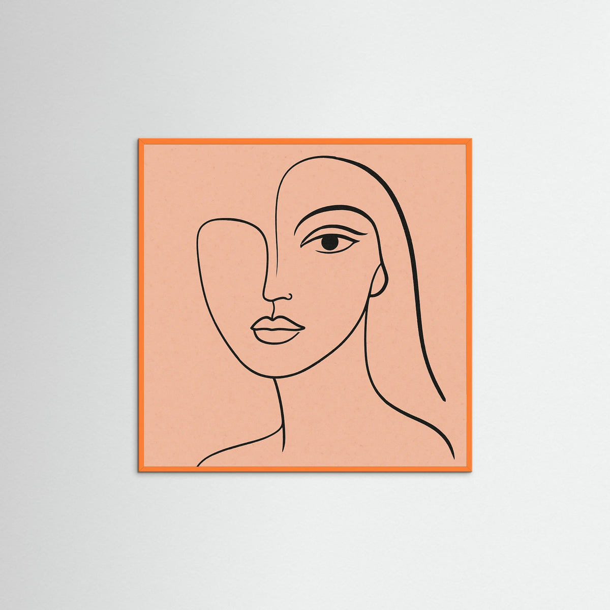 Orange Wood Square Gentle Curves