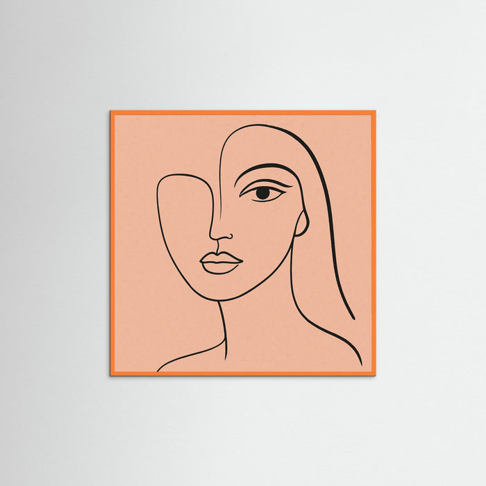 Orange Wood Square Gentle Curves