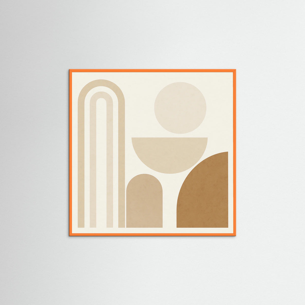 Orange Wood Square Gentle Lines