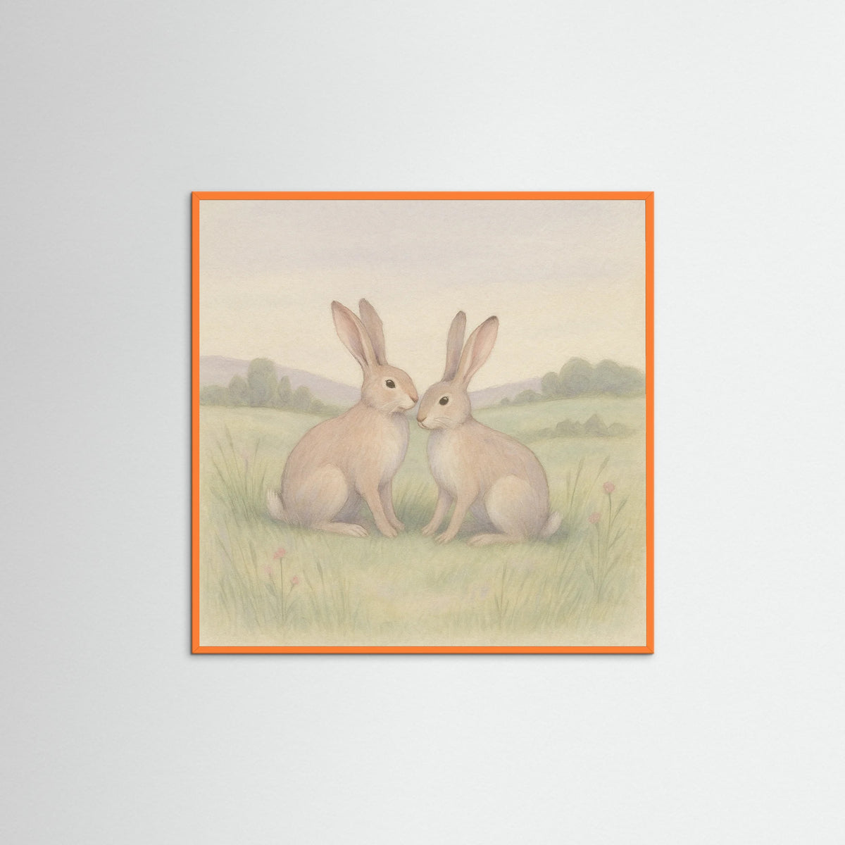 Orange Wood Square Gentle Meadow