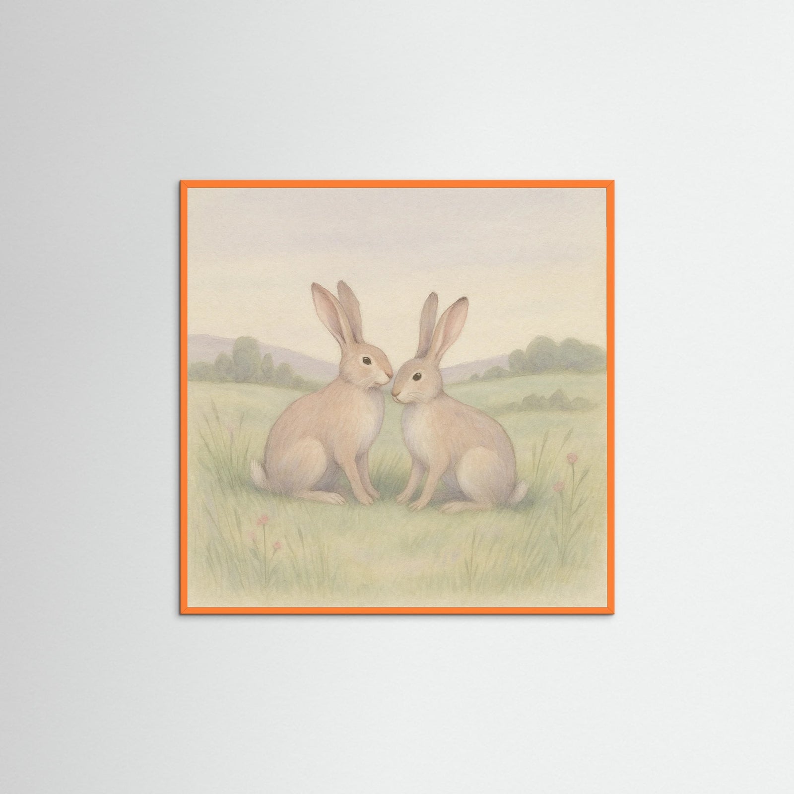 Orange Wood Square Gentle Meadow