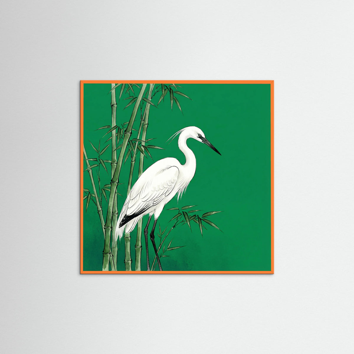 Orange Wood Square Golden Cranes