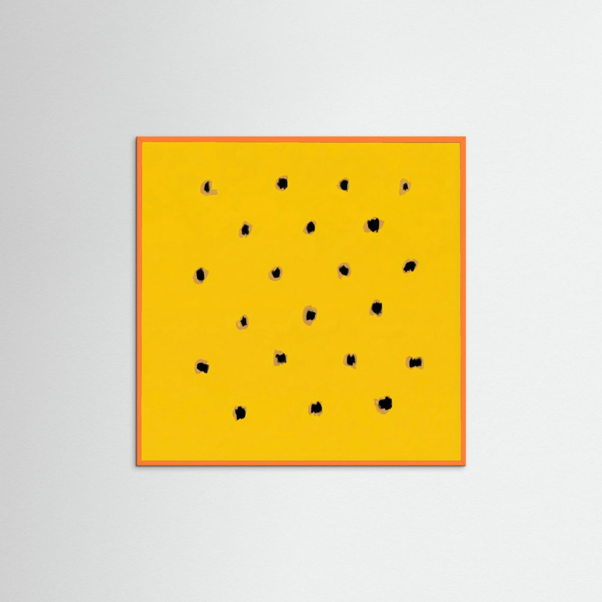 Orange Wood Square Golden Speckles